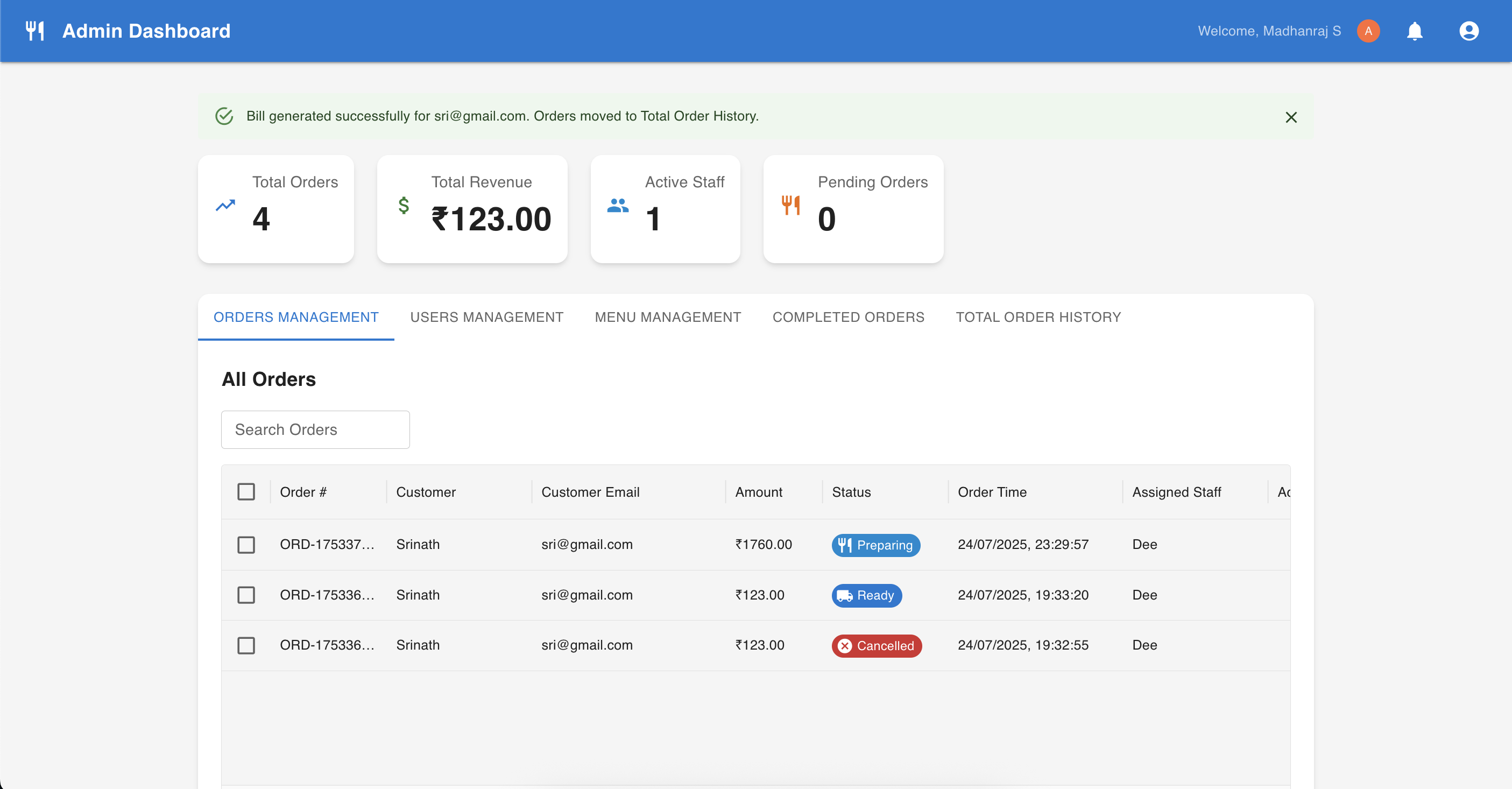 GST Bill Web App