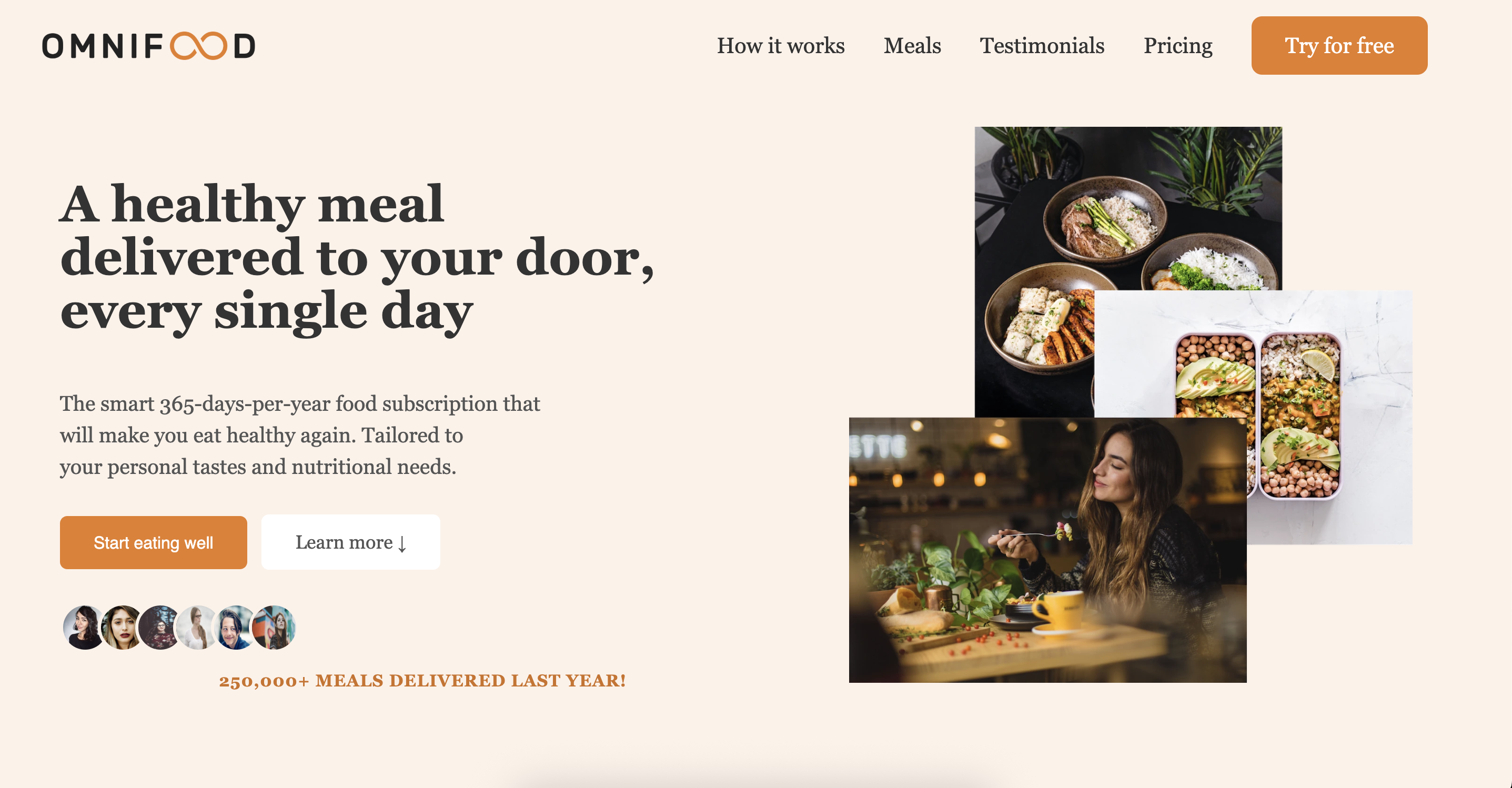 Omni Food Landing Page